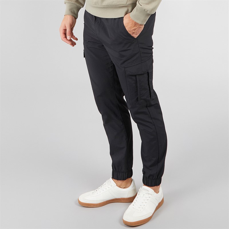 Tokyo Laundry Mens Cusick Nylon Cargo Pants Black