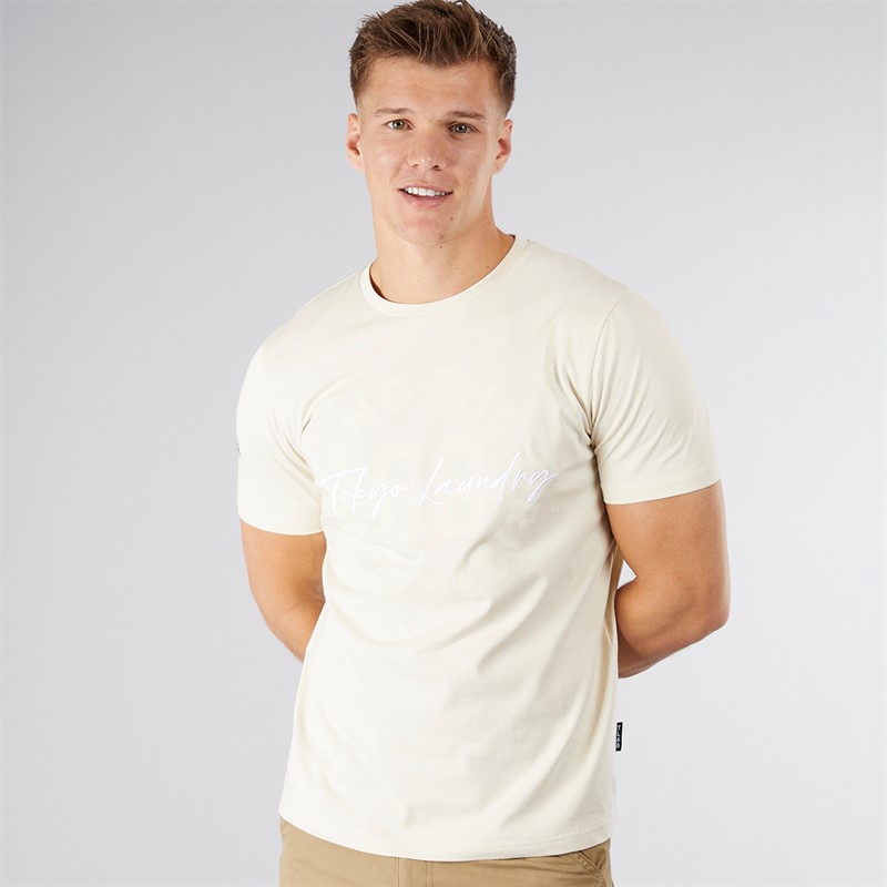 Tokyo Laundry Mens Carcle T-Shirt Stone - Size XL