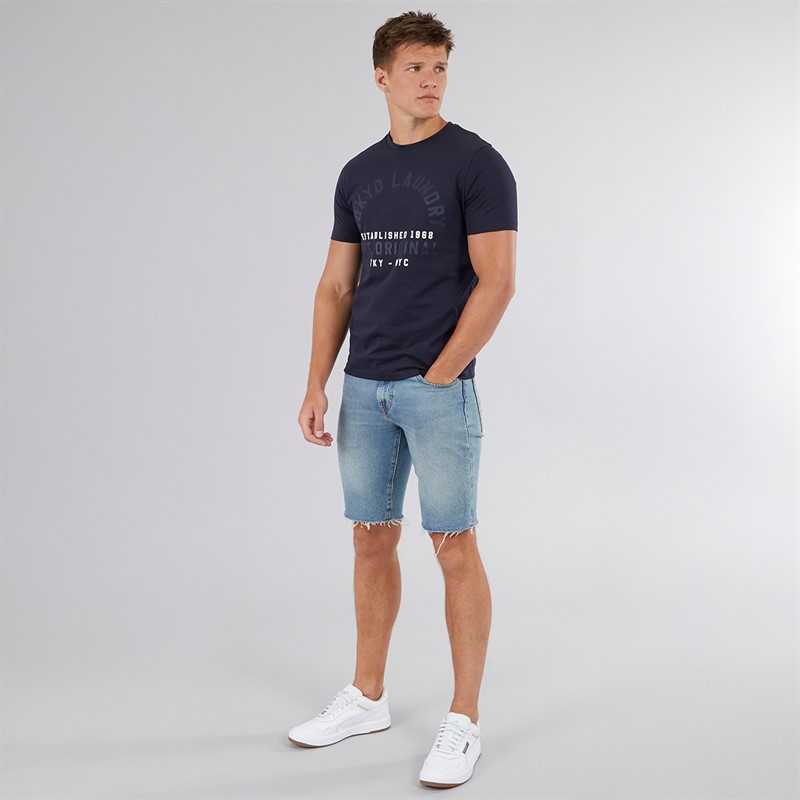 Tokyo Laundry Mens Lewes T-Shirt Navy