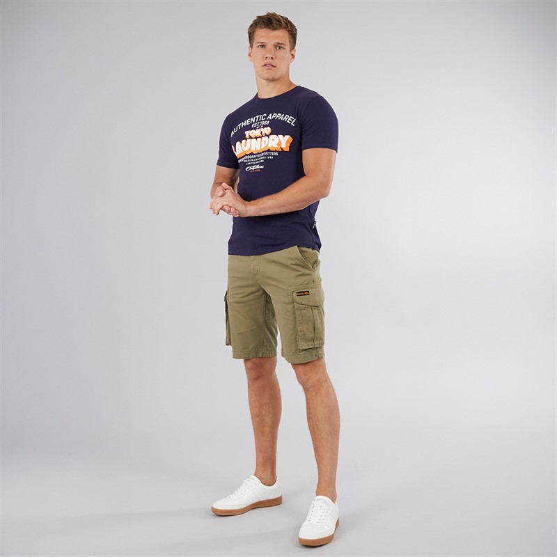 Tokyo Laundry Mens Cyprus T-Shirt Navy