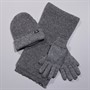 Tokyo Laundry Mens Worwick Knitted Hat Scarf And Gloves Set Black