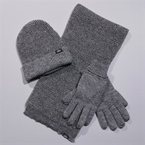 Tokyo Laundry Mens Worwick Knitted Hat Scarf And Gloves Set Black