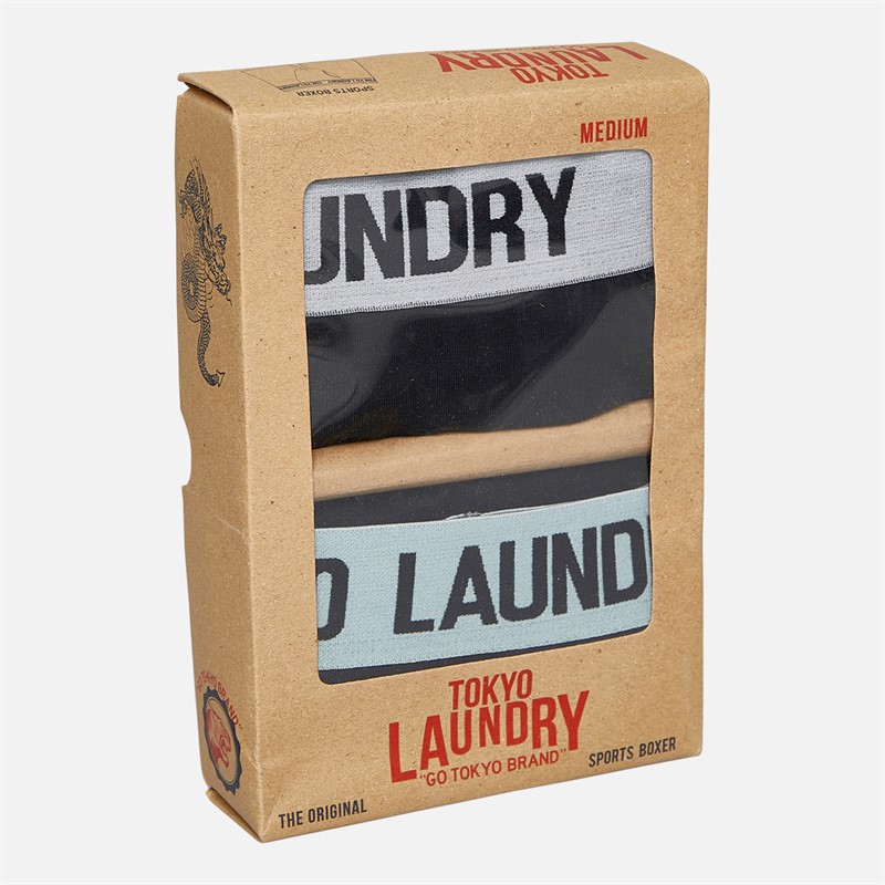 Tokyo Laundry Mens Two Pack Long Boxers Pack A