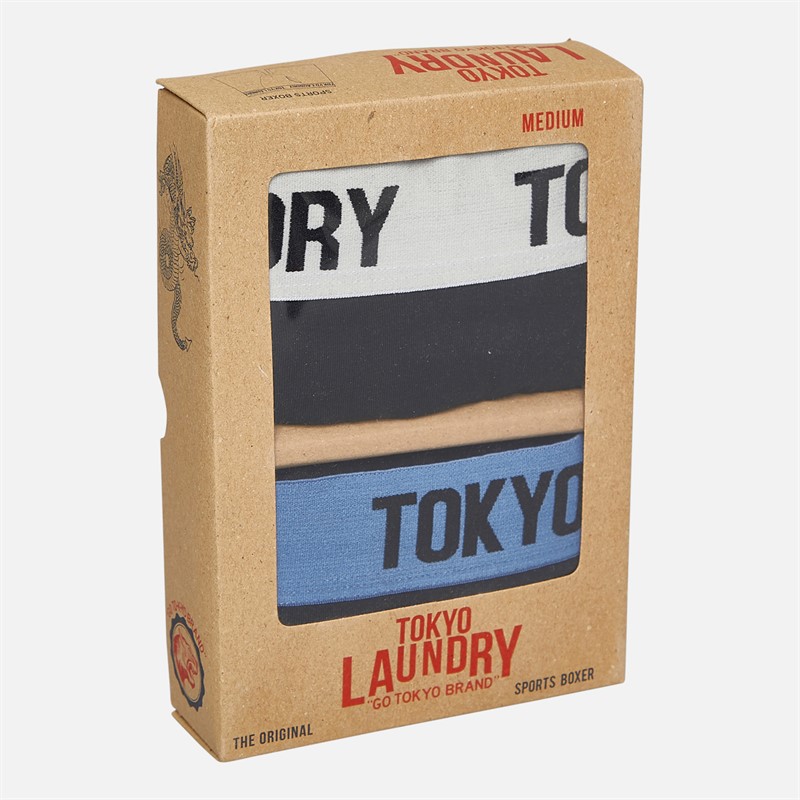 Tokyo Laundry Mens Two Pack Long Boxers Pack B