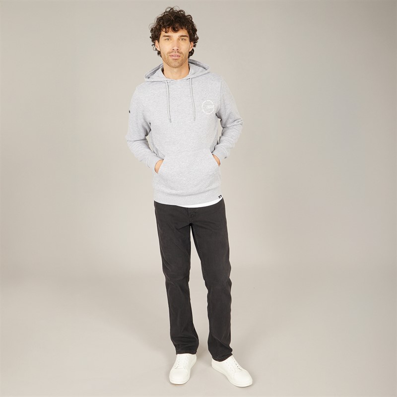 Tokyo Laundry Mens Layden Hoodie Light Grey Marl