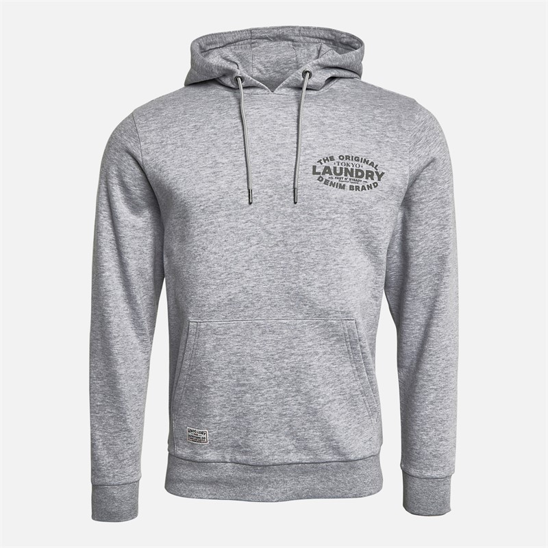 Tokyo Laundry Mens Balmoral Hoodie Light Grey Marl - Size M