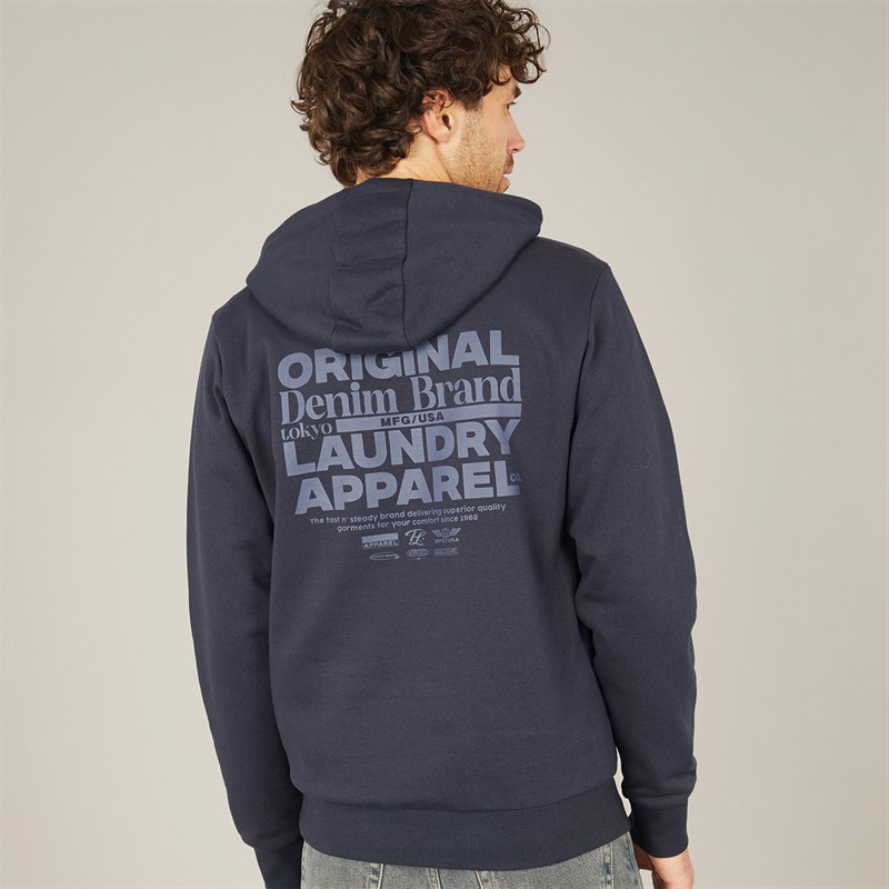 Tokyo Laundry Mens Balmoral Hoodie Navy