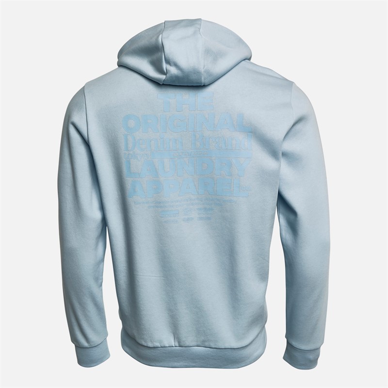 Tokyo Laundry Mens Balmoral Hoodie Light Blue