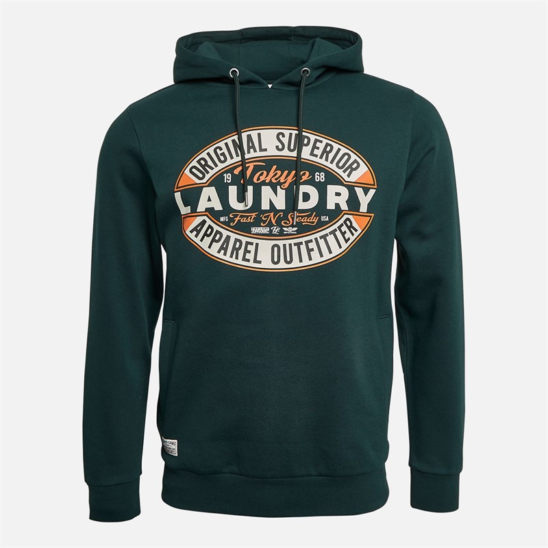 Tokyo Laundry Mens Haig Hoodie Green