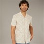 Tokyo Laundry Mens Paraiso AOP Short Sleeve Shirt Stone