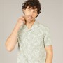 Tokyo Laundry Mens Paraiso AOP Short Sleeve Shirt Green