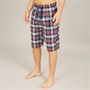 Tokyo Laundry Mens Makin Woven Checked Lounge Shorts Red