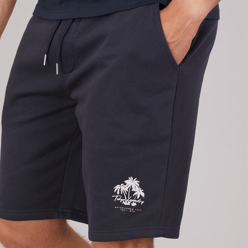 Tokyo Laundry Mens Tokyo Beach T-Shirt And Shorts Set Navy