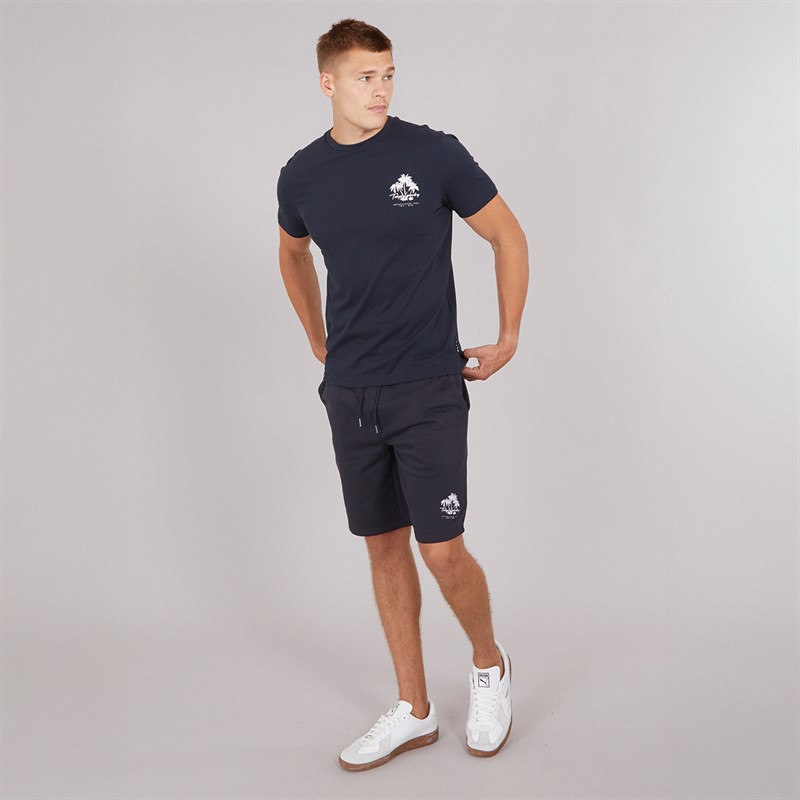 Tokyo Laundry Mens Tokyo Beach T-Shirt And Shorts Set Navy