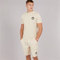 Tokyo Laundry Mens Tokyo Beach T-Shirt And Shorts Set Stone