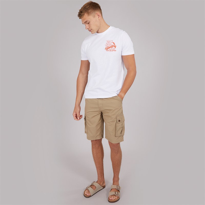 Tokyo Laundry Mens Scarista Shorts Stone