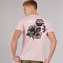 Tokyo Laundry Mens Redact T-Shirt Pink