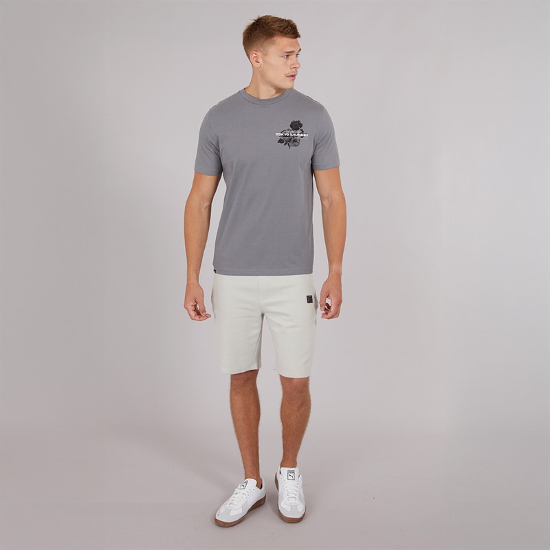 Tokyo Laundry Mens Invective Shorts Light Grey