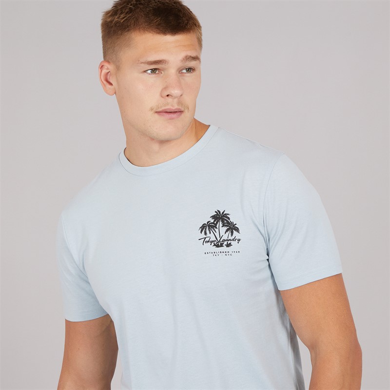 Tokyo Laundry Mens Tokyo Beach T-Shirt And Shorts Set Blue