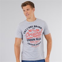 Tokyo Laundry Mens Montrose T-Shirt Light Grey Marl