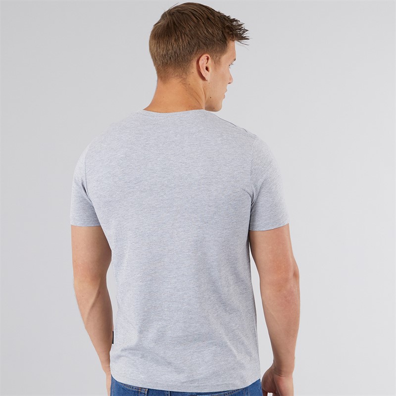 Tokyo Laundry Mens Montrose T-Shirt Light Grey Marl