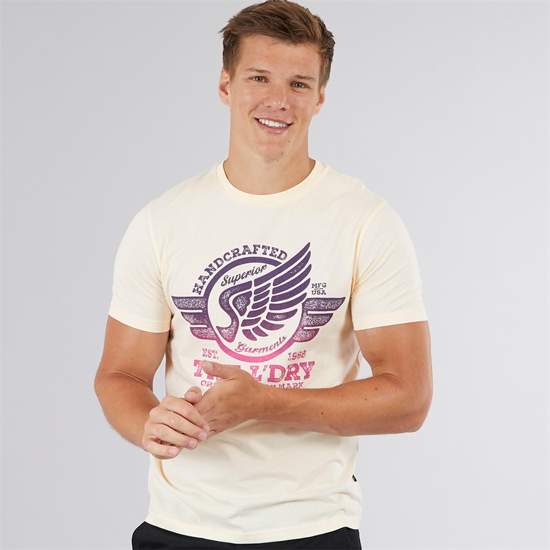 Tokyo Laundry Mens Debenham T-Shirt Cream