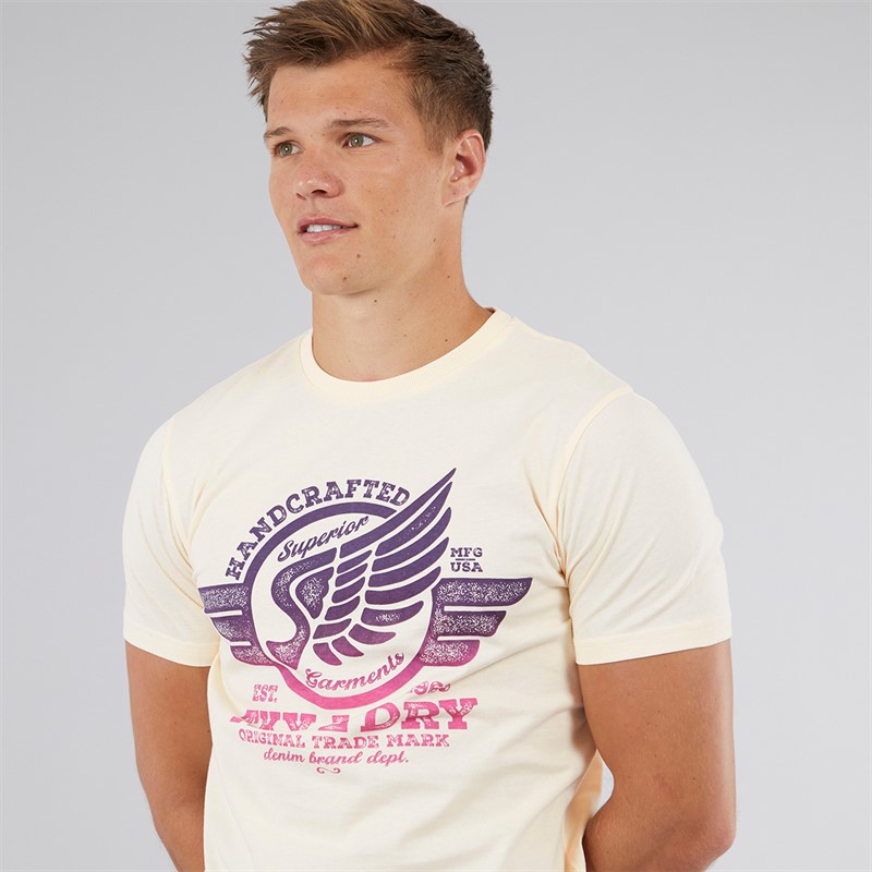 Tokyo Laundry Mens Debenham T-Shirt Cream