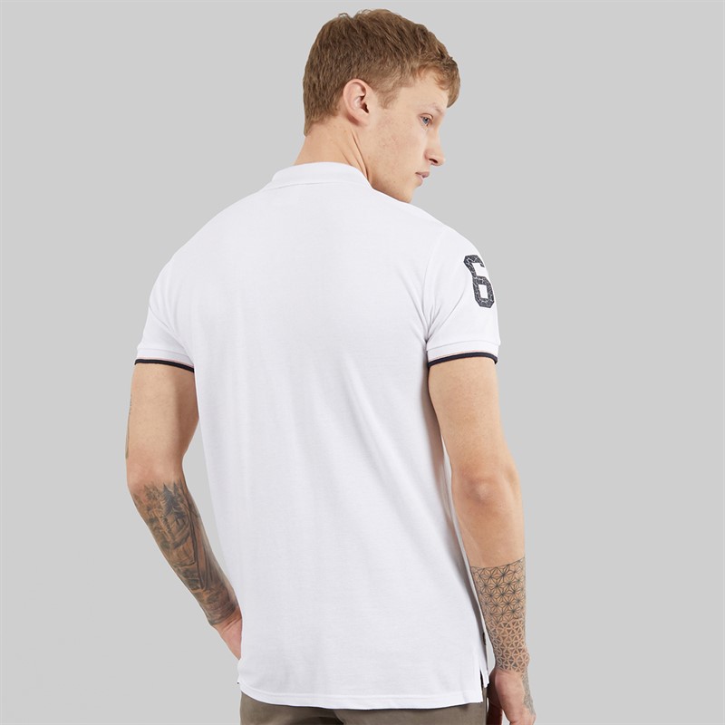 Tokyo Laundry Mens Sporty Polo Shirt Optic White
