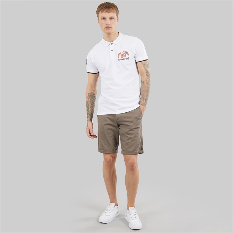 Tokyo Laundry Mens Sporty Polo Shirt Optic White