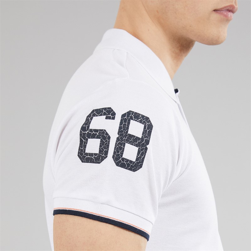Tokyo Laundry Mens Sporty Polo Shirt Optic White