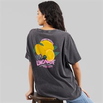 Tokyo Laundry Womens Cairo T-Shirt Acid Wash Charcoal