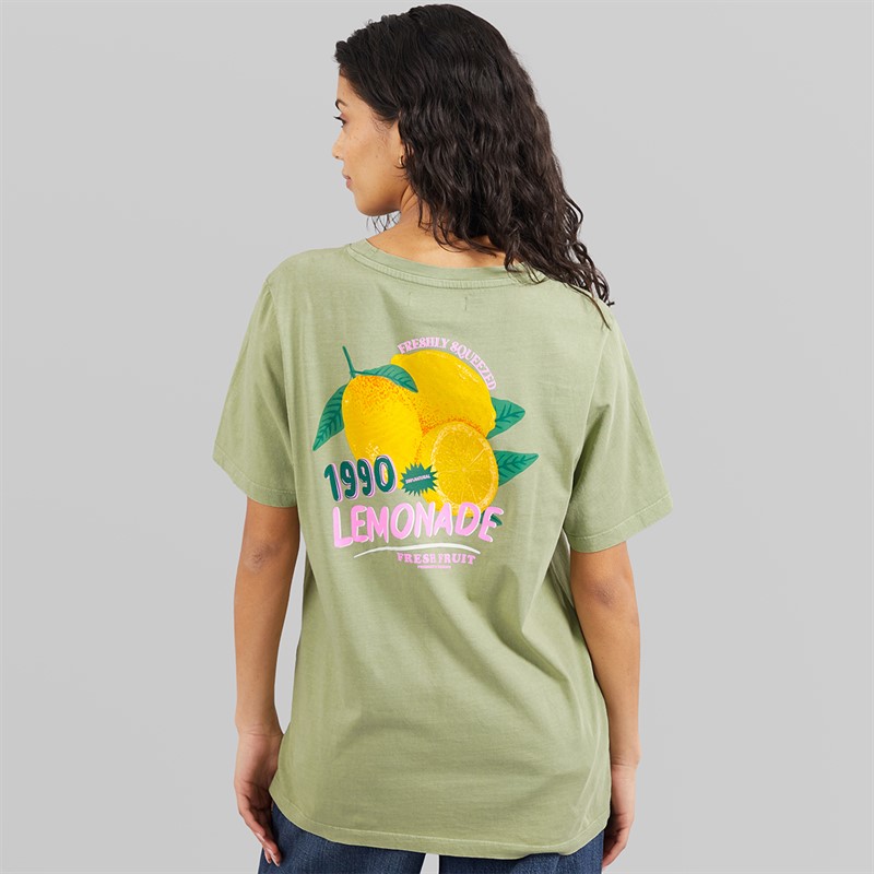 Tokyo Laundry Womens Cairo T-Shirt Acid Wash Sage