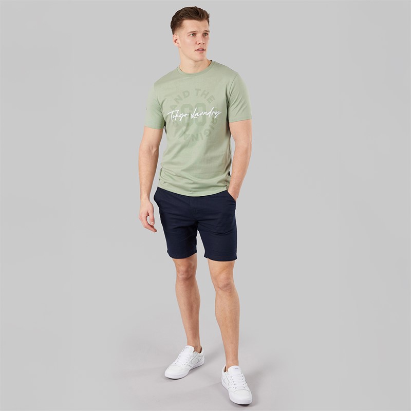 Tokyo Laundry Mens Men's Carcle T-Shirt Sage