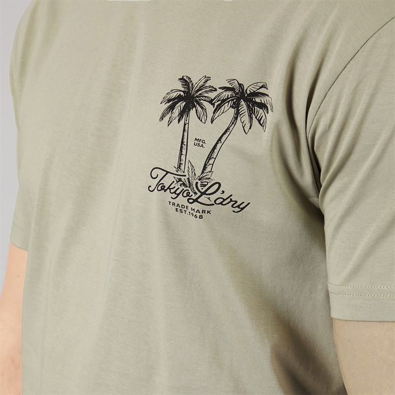 Tokyo Laundry Mens Tamanna T-Shirt And Jersey Shorts Set Seagrass