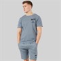 Tokyo Laundry Mens Men's Tamanna T-Shirt And Jersey Shorts Co-Ord Set Set Cool Grey