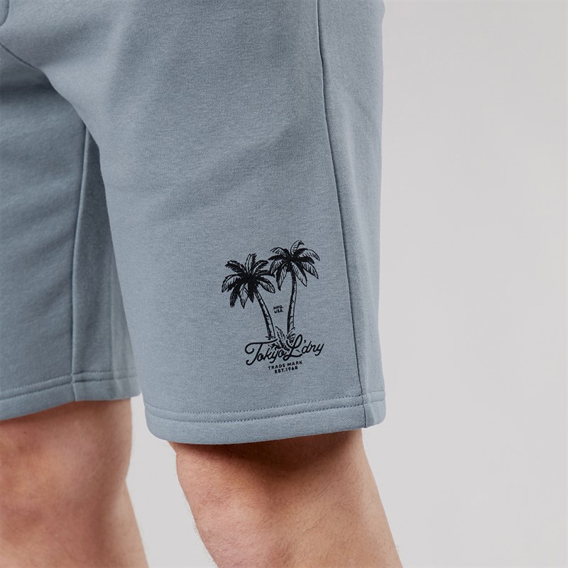 Tokyo Laundry Mens Men's Tamanna T-Shirt And Jersey Shorts Co-Ord Set Set Cool Grey