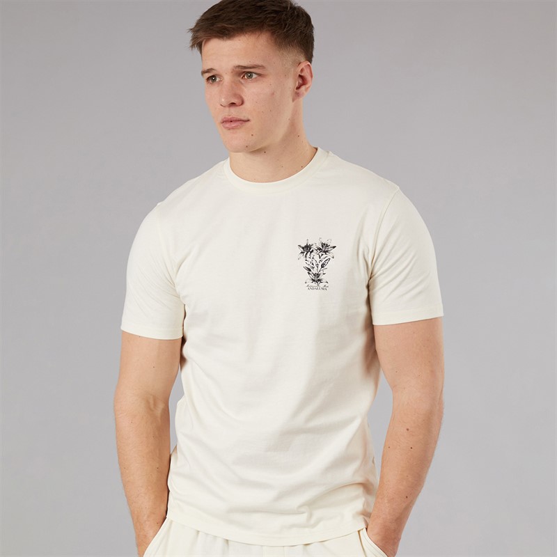 Tokyo Laundry Mens Talmai T-Shirt Cream