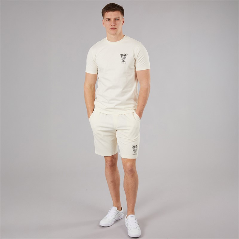 Tokyo Laundry Mens Talmai T-Shirt Cream