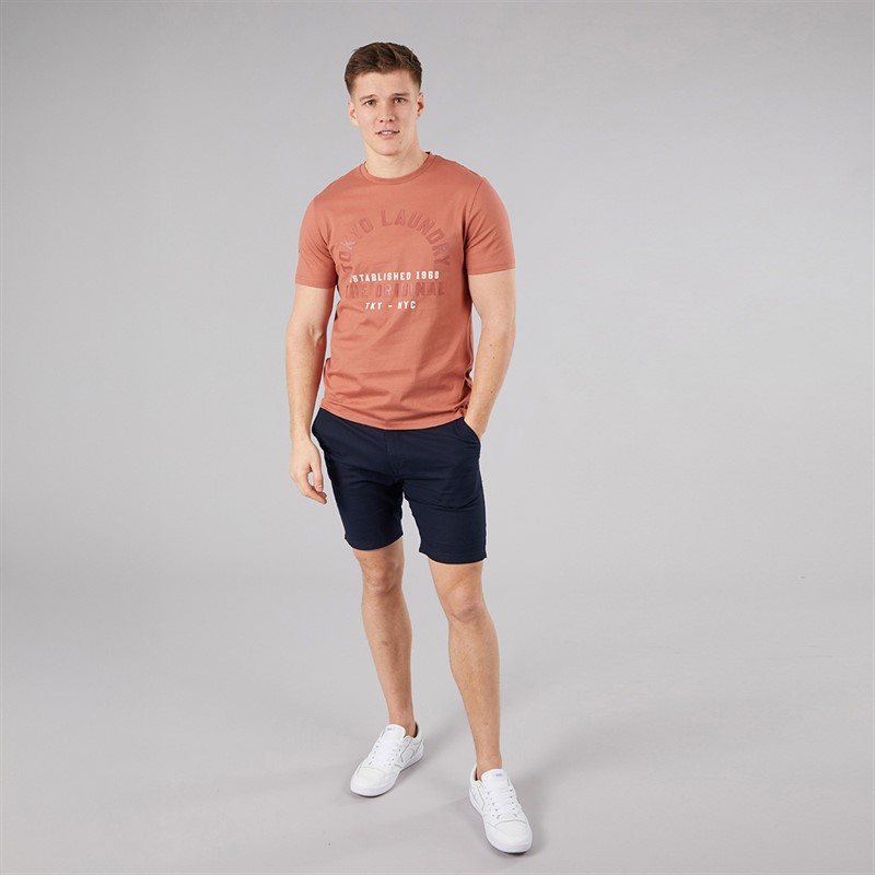Tokyo Laundry Mens Lewes T-Shirt Peachy