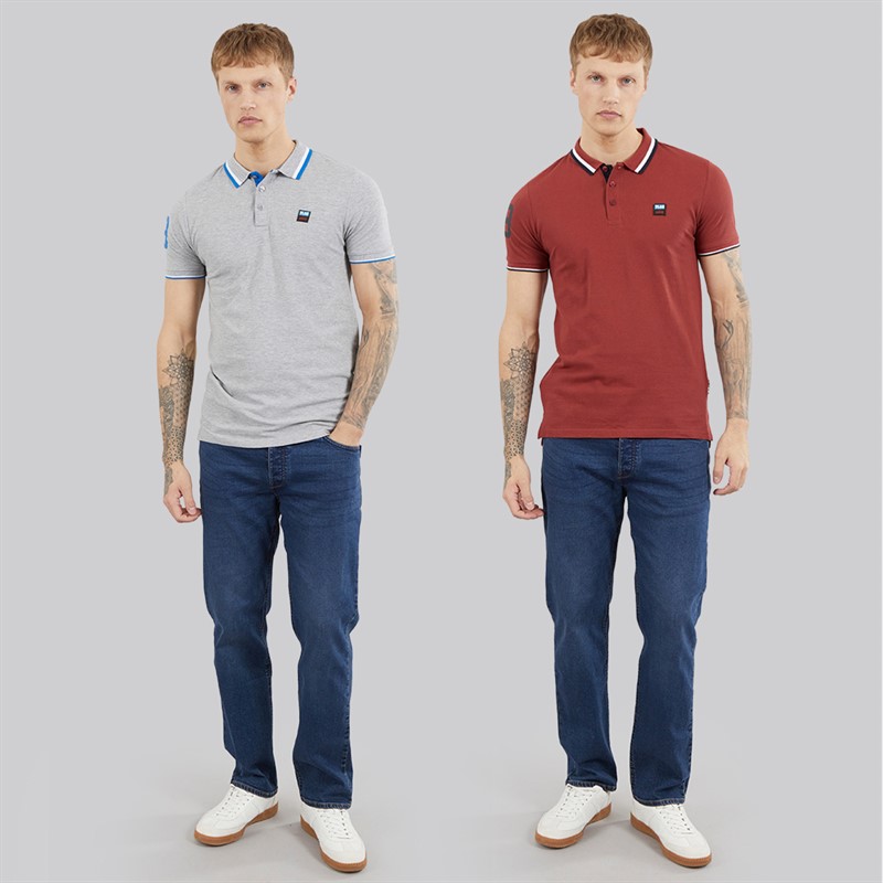Tokyo Laundry Mens Subverse Two Pack Polo Shirts Multi