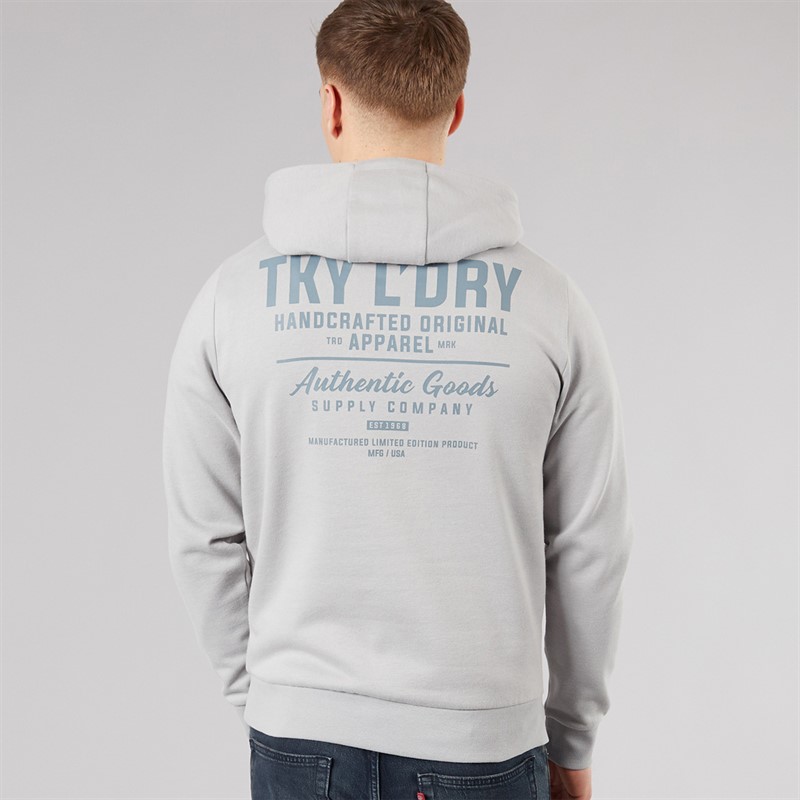 Tokyo Laundry Mens Carragher Hoodie Grey Cathedral Spire