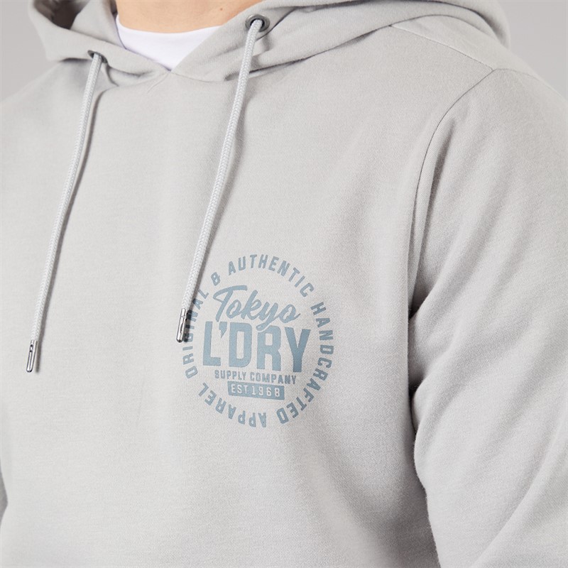 Tokyo Laundry Mens Carragher Hoodie Grey Cathedral Spire