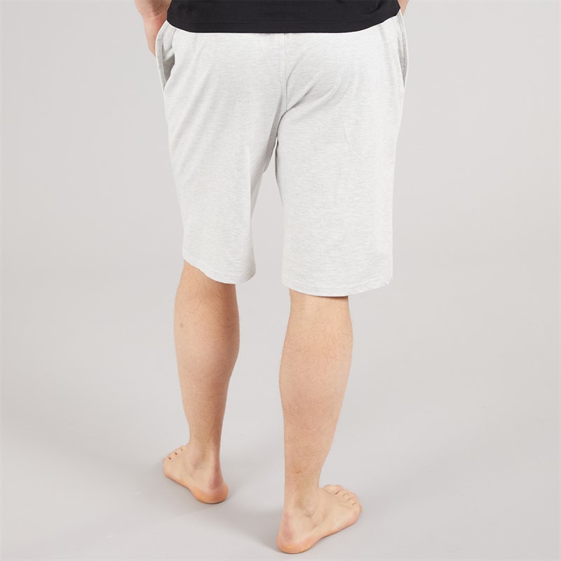 Tokyo Laundry Mens Emre Jersey Lounge Shorts Light Grey