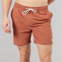 Tokyo Laundry Mens Byers Seersucker Swim Shorts Brown