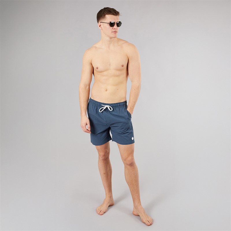 Tokyo Laundry Mens Byers Seersucker Swim Shorts Teal