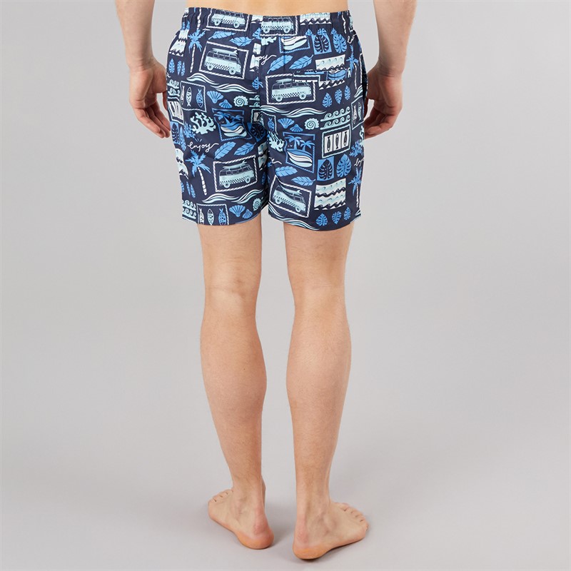 Tokyo Laundry Mens Taifa Swim Shorts Navy