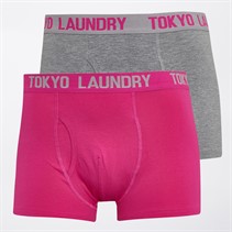 Tokyo Laundry Mens Whiston Two Pack Boxers Light Grey Marl