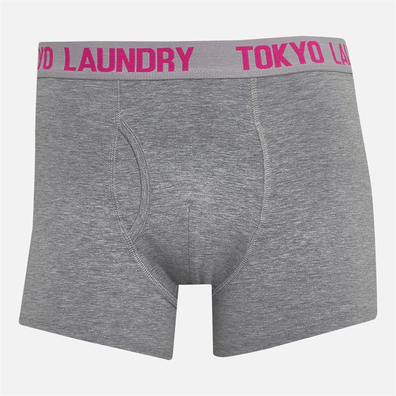 Tokyo Laundry Mens Whiston Two Pack Boxers Light Grey Marl