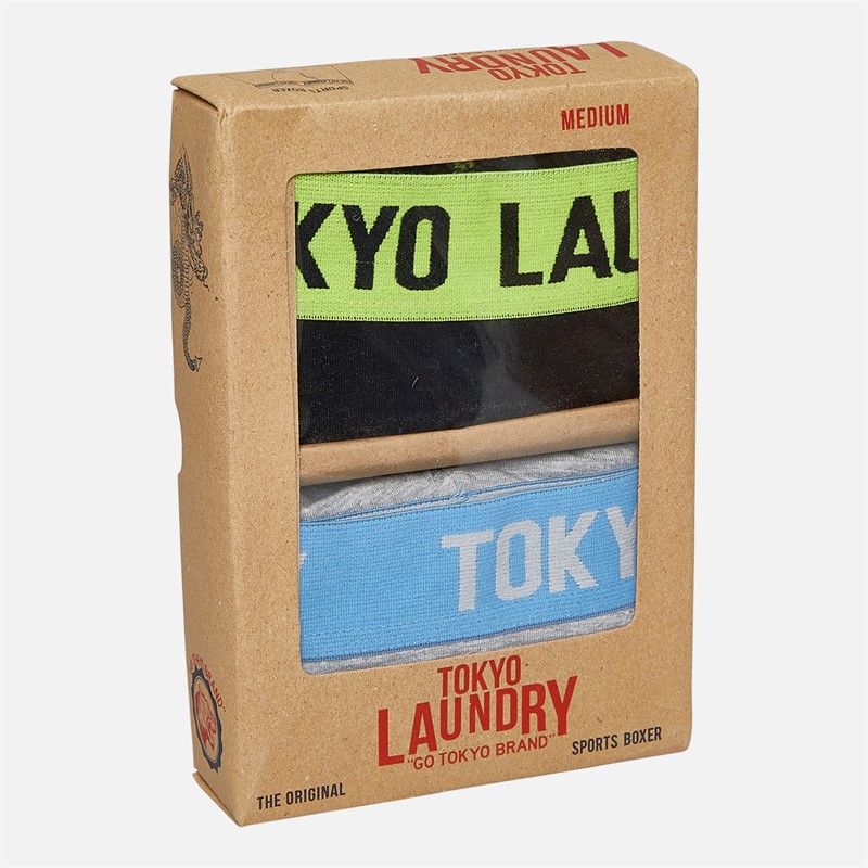Tokyo Laundry Mens Wilton Two Pack Boxers Green