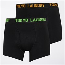 Tokyo Laundry Mens Weymouth Two Pack Boxers Orange